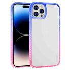 For iPhone 14 Pro hoco Rainbow Gradient Skin Feel Phone Case(Blue Purple) - 1