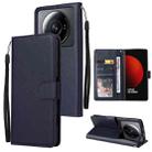 For Xiaomi 12S Ultra 3 Card Slots Multifunctional Leather Phone Case(Navy Blue) - 1