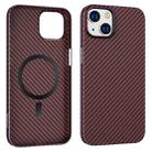 For iPhone 14 Plus hoco Cave Ultra-thin Magnetic PC Phone Case (Red) - 1