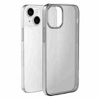 For iPhone 14 Plus hoco Light Series Soft TPU Phone Case (Transparent Black) - 1