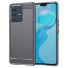 For vivo V23 Pro Brushed Texture Carbon Fiber TPU Phone Case(Grey) - 1