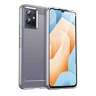 For vivo T1 5G Brushed Texture Carbon Fiber TPU Phone Case(Grey) - 1