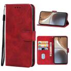 For Motorola Moto G32 Leather Phone Case(Red) - 1