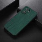 For Honor X40i Wood Texture PU Phone Case(Green) - 1