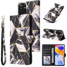 For Xiaomi Redmi Note 11 Pro Marble Bronzing Stitching Horizontal Flip PU Leather Case(Black) - 1