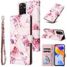 For Xiaomi Redmi Note 11 Pro Marble Bronzing Stitching Horizontal Flip PU Leather Case(Rose Gold) - 1
