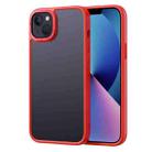 For iPhone 14 Gold Version Frosted Back Shockproof Phone Case (Red) - 1