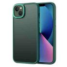 For iPhone 14 Gold Version Frosted Back Shockproof Phone Case (Dark Green) - 1