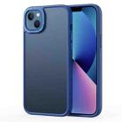 For iPhone 14 Plus Gold Version Frosted Back Shockproof Phone Case (Blue) - 1