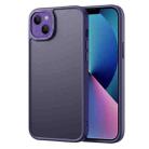 For iPhone 14 Plus Gold Version Frosted Back Shockproof Phone Case (Purple) - 1