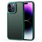 For iPhone 14 Pro Gold Version Frosted Back Shockproof Phone Case(Dark Green) - 1