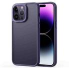 For iPhone 14 Pro Max Gold Version Frosted Back Shockproof Phone Case (Purple) - 1