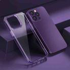 For iPhone 13 Pro TPU Four-corner Airbag Shockproof Phone Case (Purple) - 1