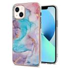 For iPhone 14 Electroplating Pattern IMD TPU Shockproof Case (Milky Way Blue Marble) - 1