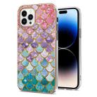 For iPhone 14 Pro Electroplating Pattern IMD TPU Shockproof Case(Colorful Scales) - 1