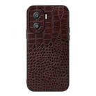 For Honor X40i Crocodile Texture Genuine Leather Phone Case(Coffee) - 1