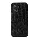 For Honor X40i Crocodile Texture Genuine Leather Phone Case(Black) - 1