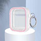 Two-color Photo Frame PC+TPU Anti-fall Wireless Earphone Case with Hook For AirPods 1/2(Pink) - 1