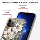 For iPhone 14 Pro Flowers and Plants Series IMD TPU Phone Case(Green Gardenia) - 4