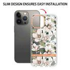 For iPhone 14 Pro Flowers and Plants Series IMD TPU Phone Case(Green Gardenia) - 5