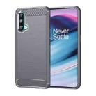 For OnePlus Nord CE 5G Brushed Texture Carbon Fiber TPU Phone Case(Grey) - 1