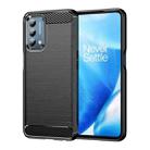 For OnePlus Nord N200 5G Brushed Texture Carbon Fiber TPU Phone Case(Black) - 1