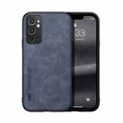 For OnePlus 9RT 5G Skin Feel Magnetic Leather Phone Case(Blue) - 1