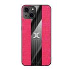 For iPhone 13 Pro Max XINLI Stitching Cloth Texture TPU Phone Case For iPhone 13(Red) - 1