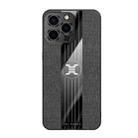 For iPhone 13 Pro XINLI Stitching Cloth Texture TPU Phone Case (Black) - 1