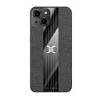 For iPhone 13 mini XINLI Stitching Cloth Texture TPU Phone Case (Black) - 1