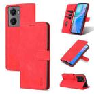 For vivo Y77 5G AZNS Skin Feel Calf Texture Flip Leather Phone Case(Red) - 1