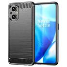 For OPPO F21 Pro 5G Brushed Texture Carbon Fiber TPU Phone Case(Black) - 1