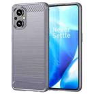 For OPPO Reno7 Lite Brushed Texture Carbon Fiber TPU Phone Case(Grey) - 1