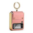 For Samsung Galaxy Z Flip4 5G Colorful Leather + PC Phone Case with Ring(Pink) - 1