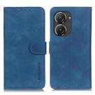 For Asus Zenfone 9 / Zenfone 10  KHAZNEH Retro Texture Leather Phone Case(Blue) - 2