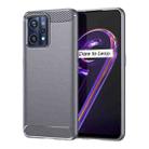 For Realme 9 Brushed Texture Carbon Fiber TPU Phone Case(Grey) - 1