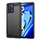 For Realme Narzo 50 Pro Brushed Texture Carbon Fiber TPU Phone Case(Black) - 1