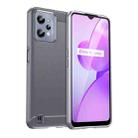 For Realme C31 Brushed Texture Carbon Fiber TPU Phone Case(Grey) - 1