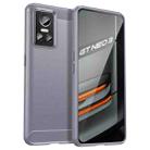 For Realme GT Neo3 Brushed Texture Carbon Fiber TPU Phone Case(Grey) - 1