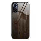 For Huawei nova 9 Wood Grain Glass Protective Case(Black) - 1