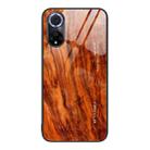 For Huawei nova 9 Wood Grain Glass Protective Case(Light Brown) - 1