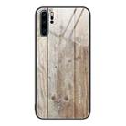For Huawei P30 Pro Wood Grain Glass Protective Case(Grey) - 1