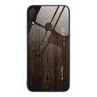 For Huawei nova 3i Wood Grain Glass Protective Case(Black) - 1