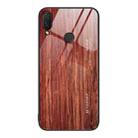 For Huawei nova 3i Wood Grain Glass Protective Case(Coffee) - 1