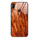 For Huawei nova 3i Wood Grain Glass Protective Case(Light Brown) - 1