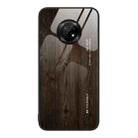 For Huawei Enjoy 20 Plus 5G Wood Grain Glass Protective Case(Black) - 1
