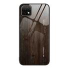 For Huawei Enjoy 20 5G Wood Grain Glass Protective Case(Black) - 1