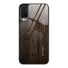 For Huawei Maimang 10 Wood Grain Glass Protective Case(Black) - 1