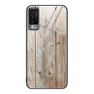 For Huawei Maimang 10 Wood Grain Glass Protective Case(Grey) - 1