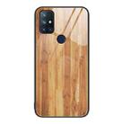 For OnePlus Nord N10 5G Wood Grain Glass Protective Case(Yellow) - 1